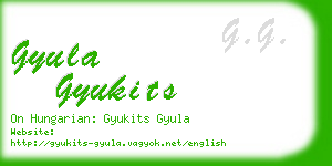 gyula gyukits business card